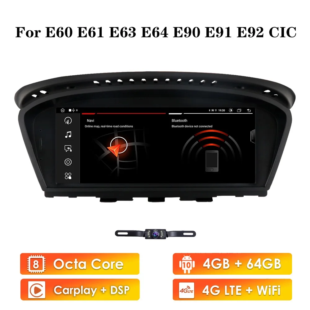

Авторадио Android Carplay мультимедийный плеер для BMW серии 5/3 E60 E61 E63 E64 E90 E91 E92 CCC CIC GPS навигация 4G WIFI RDS ПК