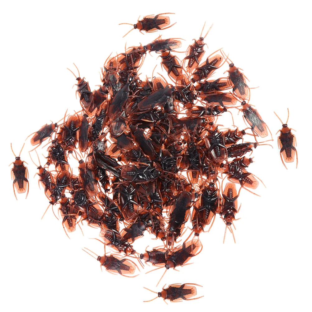 

100 Pcs Simulation Cockroach Horrific Model Halloween Toys Scary Party Prop Decor Props Vivid
