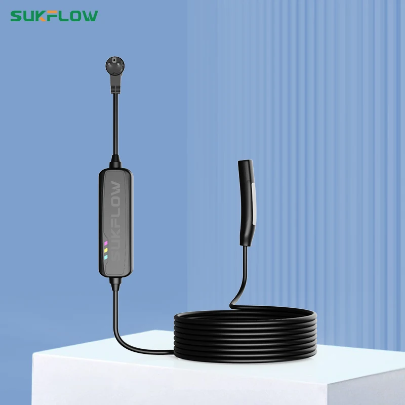 Портативное автомобильное зарядное устройство Sukflow Tesla 32A 7 кВт новое