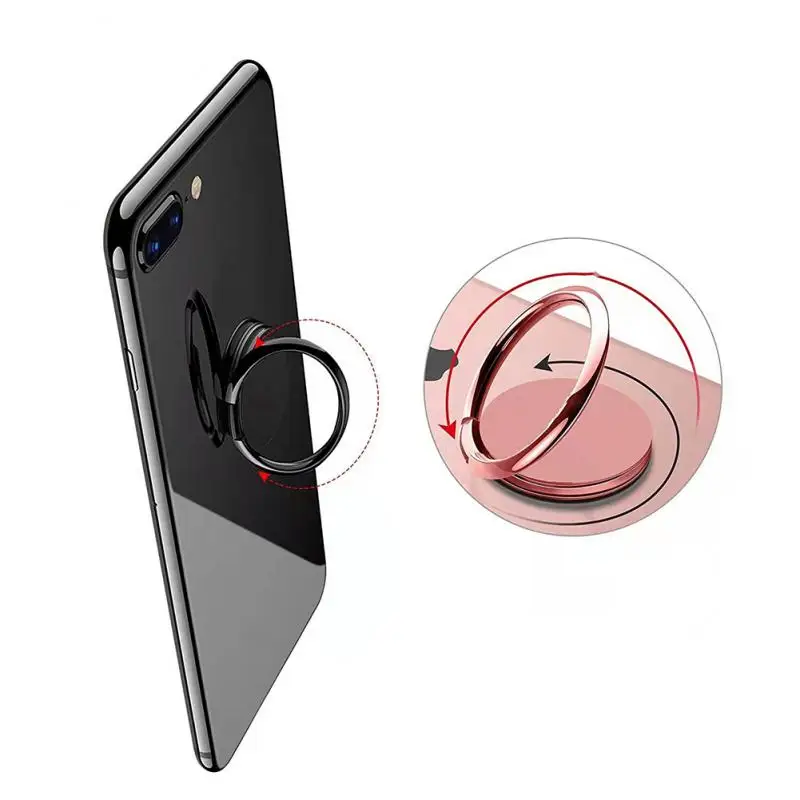 

Phone Holders Ring Holder Magnetic Mobile Phone Ring Buckle 360 Degree Rotating Portable Mobile Phone Buckle Full Metal Bracket
