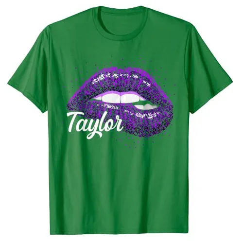 Забавная футболка с надписью I Love Taylor Lips забавная женская модная одежда