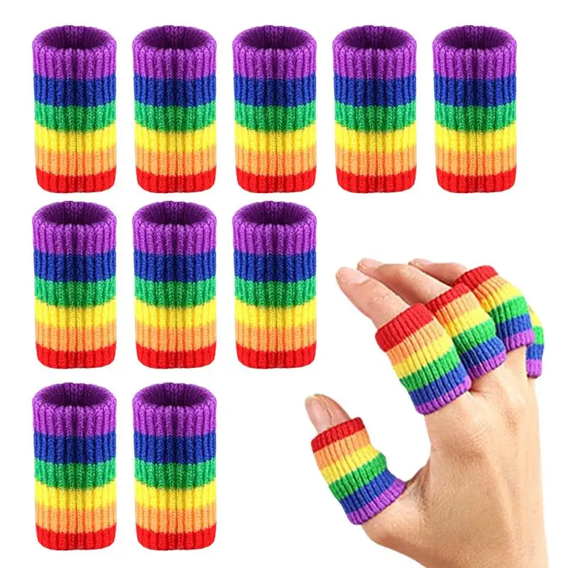 

Компрессионный рукав для пальцев, 10 шт., Компрессионные рукава для пальцев, протекторы, дышащие защитные накладки для большого пальца для баскетбола