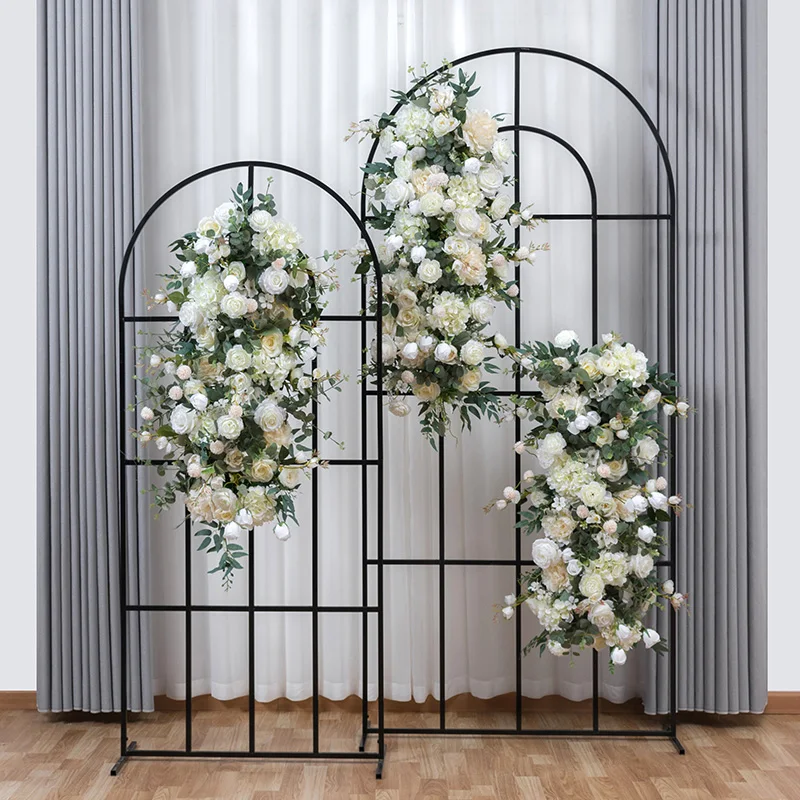 Customized Simulated  Rose Peony Flower Row Wedding Background Wall Arrangement Floral Arch Window Party Decoration Flower