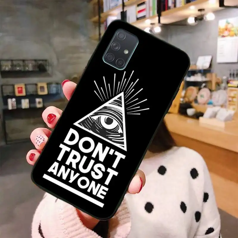 Тонкий жесткий чехол для телефона с символами пирамиды глаз и подсветкой Samsung Galaxy