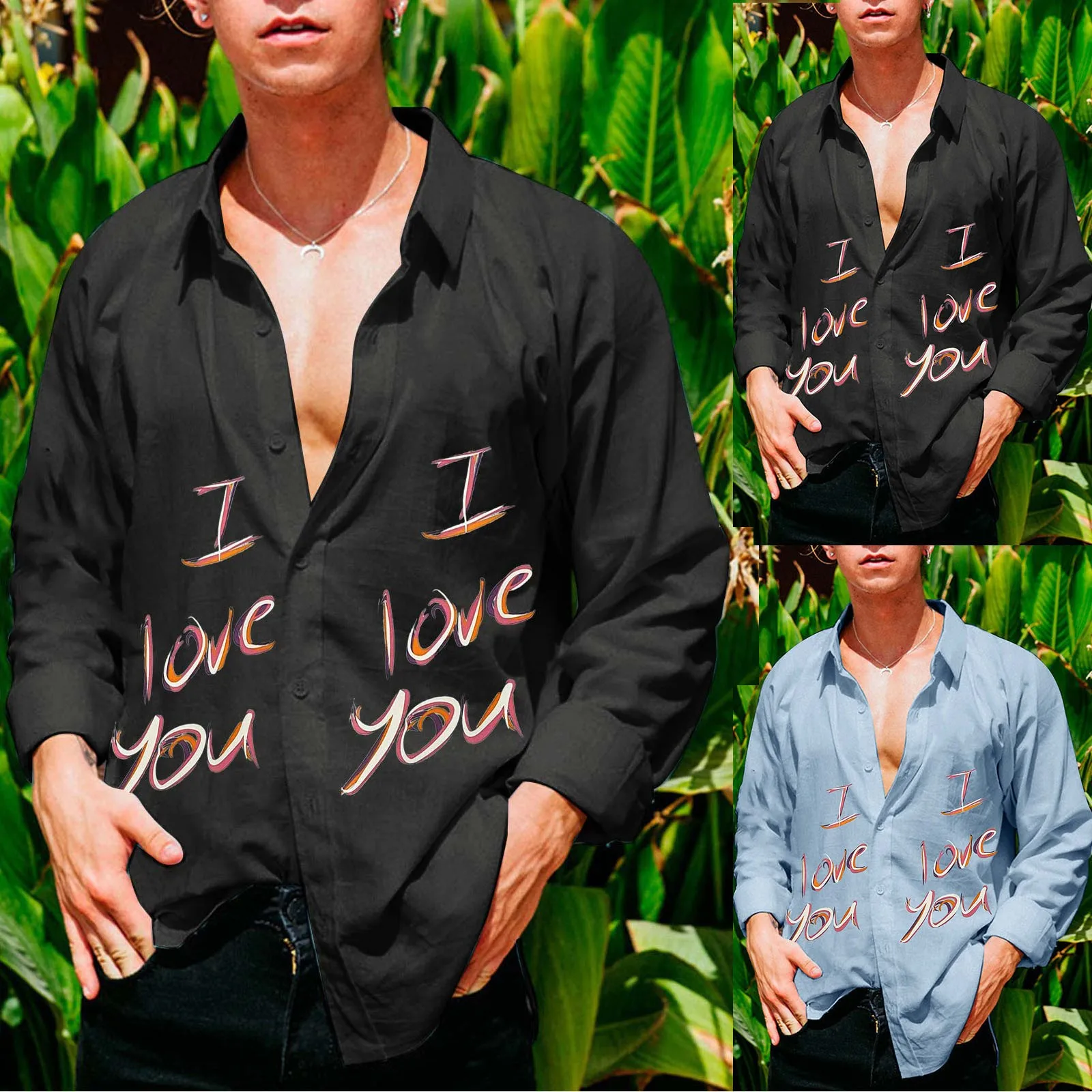 

Mens Fashion Business Leisure Large Long Sleeve