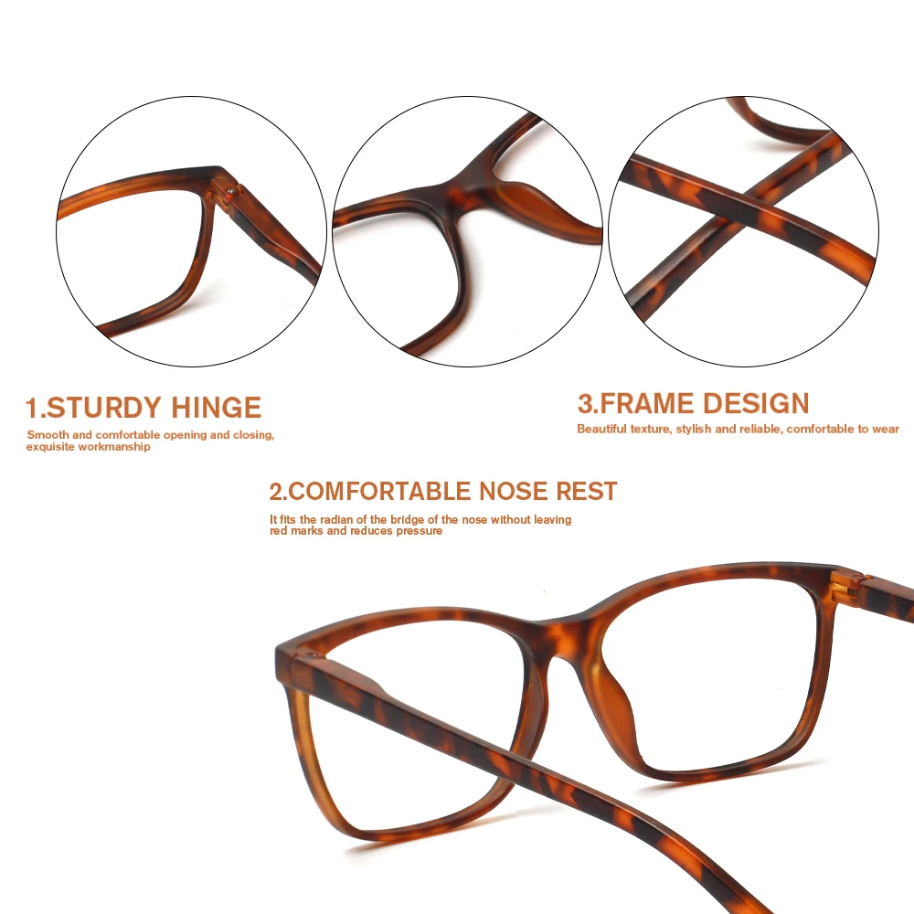 Turezing очки для чтения мужчин и женщин с пружинной петлей модные