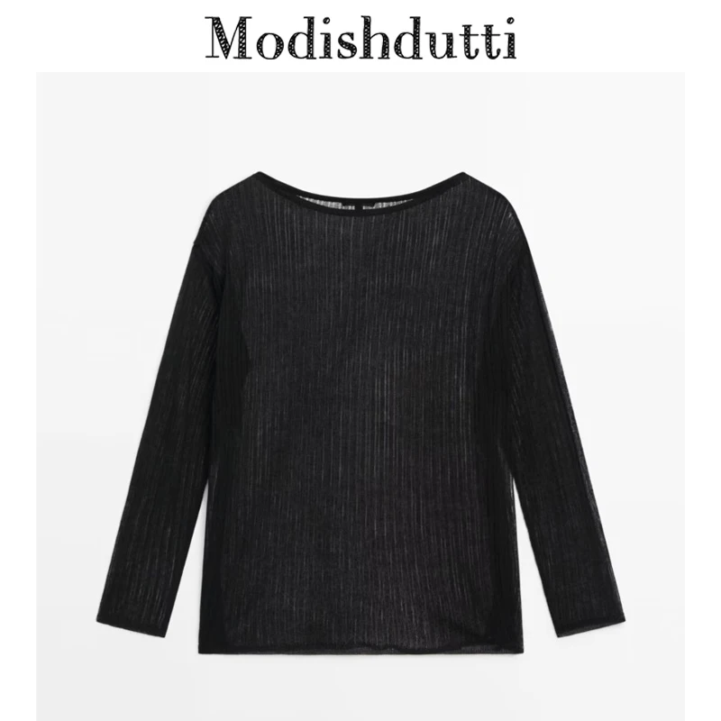 Женская трикотажная футболка однотонная Повседневная Свободная с круглым