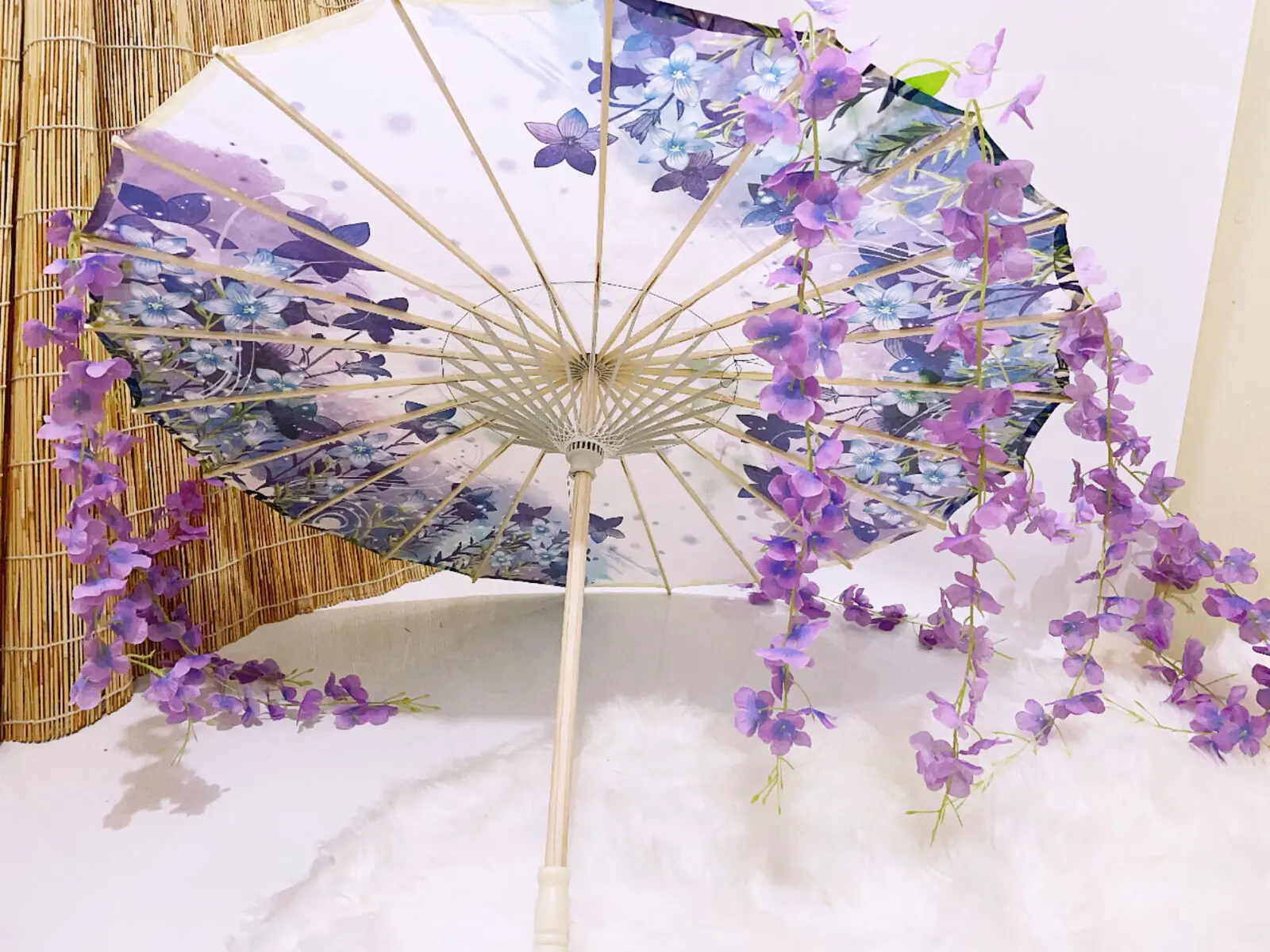 Пляжный зонт Hanfu с кисточками водонепроницаемая японская Сакура для танцев и