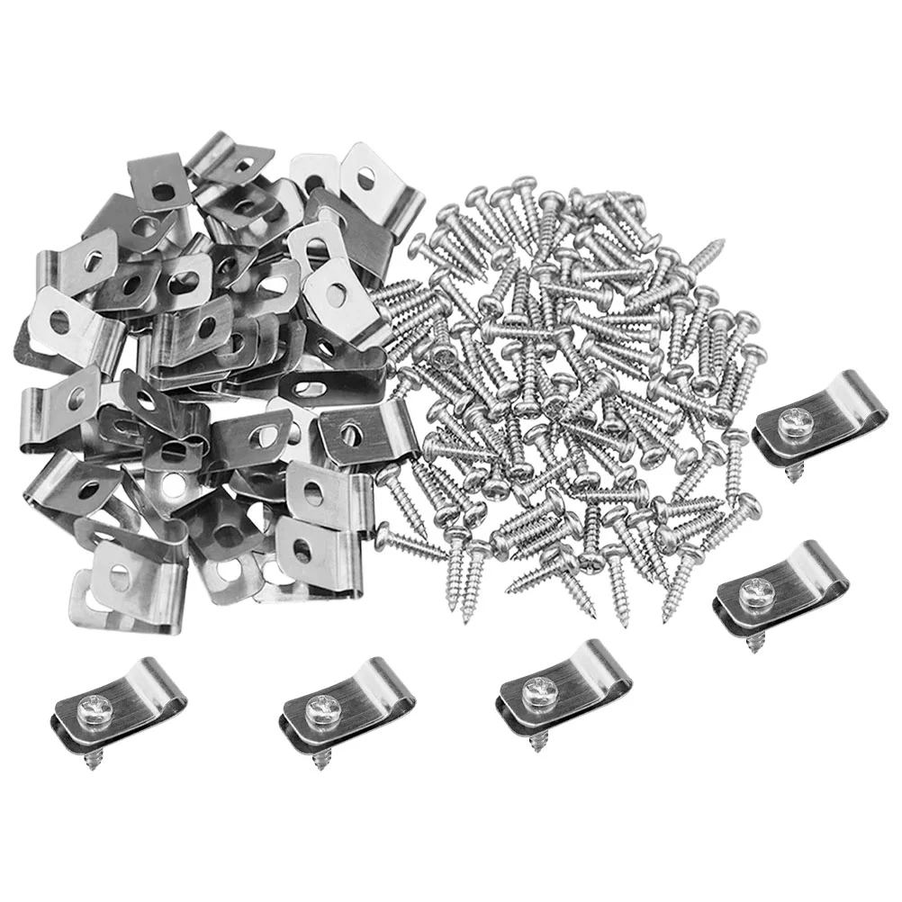 

Livestock Fence Clamps Pet Cage Fixing Clips Wire Practical Heavy Duty Parts Metal Buckle Fencing