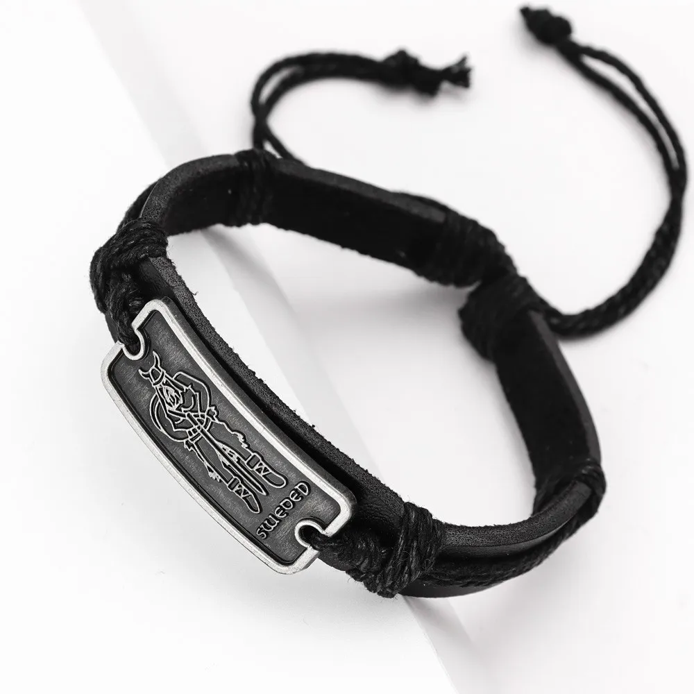 Трендовый кожаный браслет Подвеска мужской новые модные аксессуары в подарок