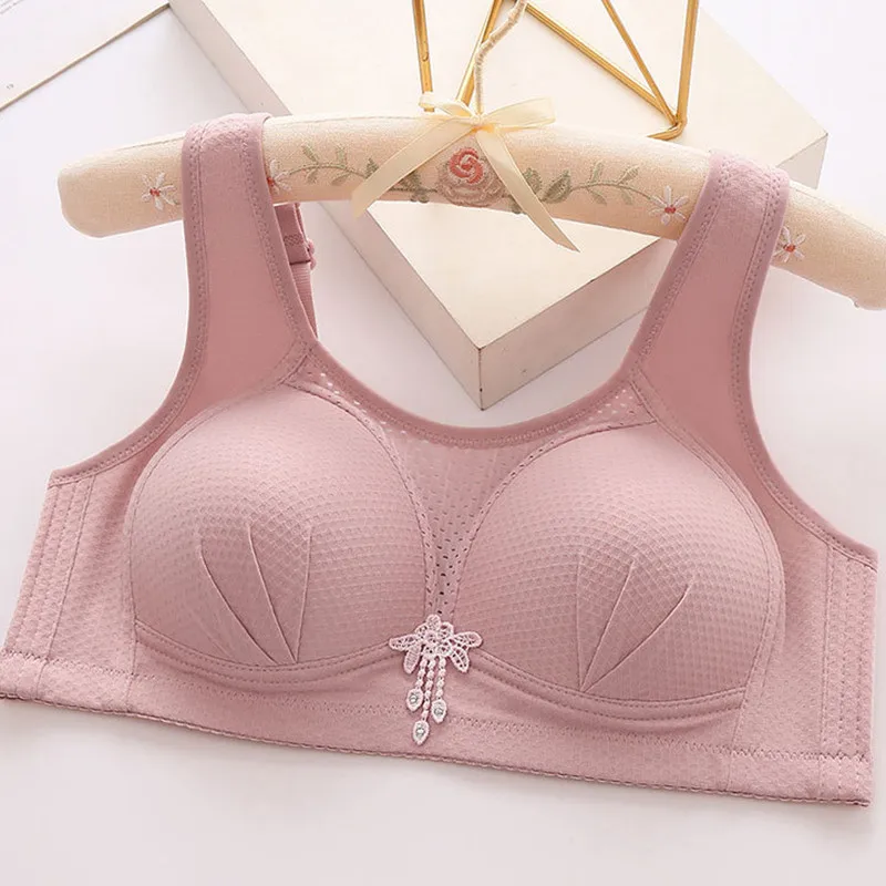 Bras For women Large Size No Steel Ring Women's Underwear Push Up Breathable Upper Support Anti-sagging Women Bra Lingerie Tops