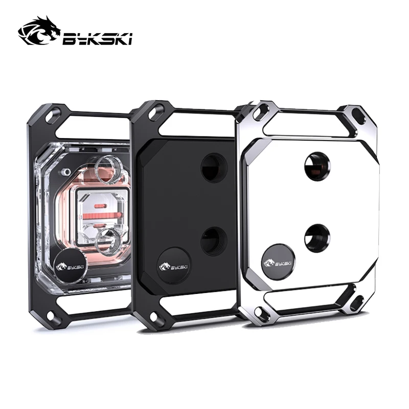 Bykski CPU Water Block  For AM4 AMD Ryzen 9/7/5/3 Processor Cooler,Acrylic,POM,0.15mm Micro Channel CPU-XPR-I/M-V3