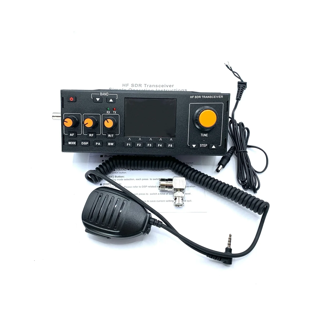 

-918 Plus HF SDR, приемопередатчик, Любительское коротковолновое радио с зарядным устройством для микрофона, Ач, европейская вилка