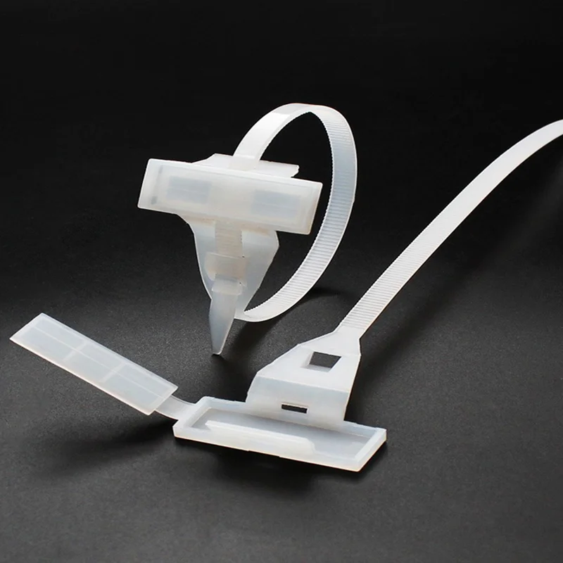 100 шт. самоблокирующиеся кабельные стяжки из белого нейлона PA66