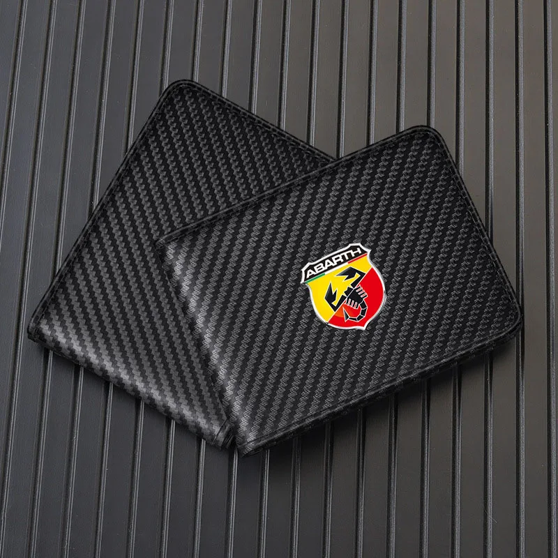 

Carbon Fiber Car Driver License Bag ID Card Holder Wallet Credit Card Bag for Fiat Abarth 595 Abarth 500 abarth 124 spider car