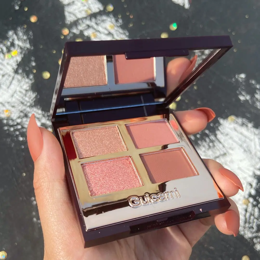 

GUICAMI Four-color Eyeshadow Palette Pillow Talk As You Like Combination Deep Charm Pearlescent Glitter Powder Portable