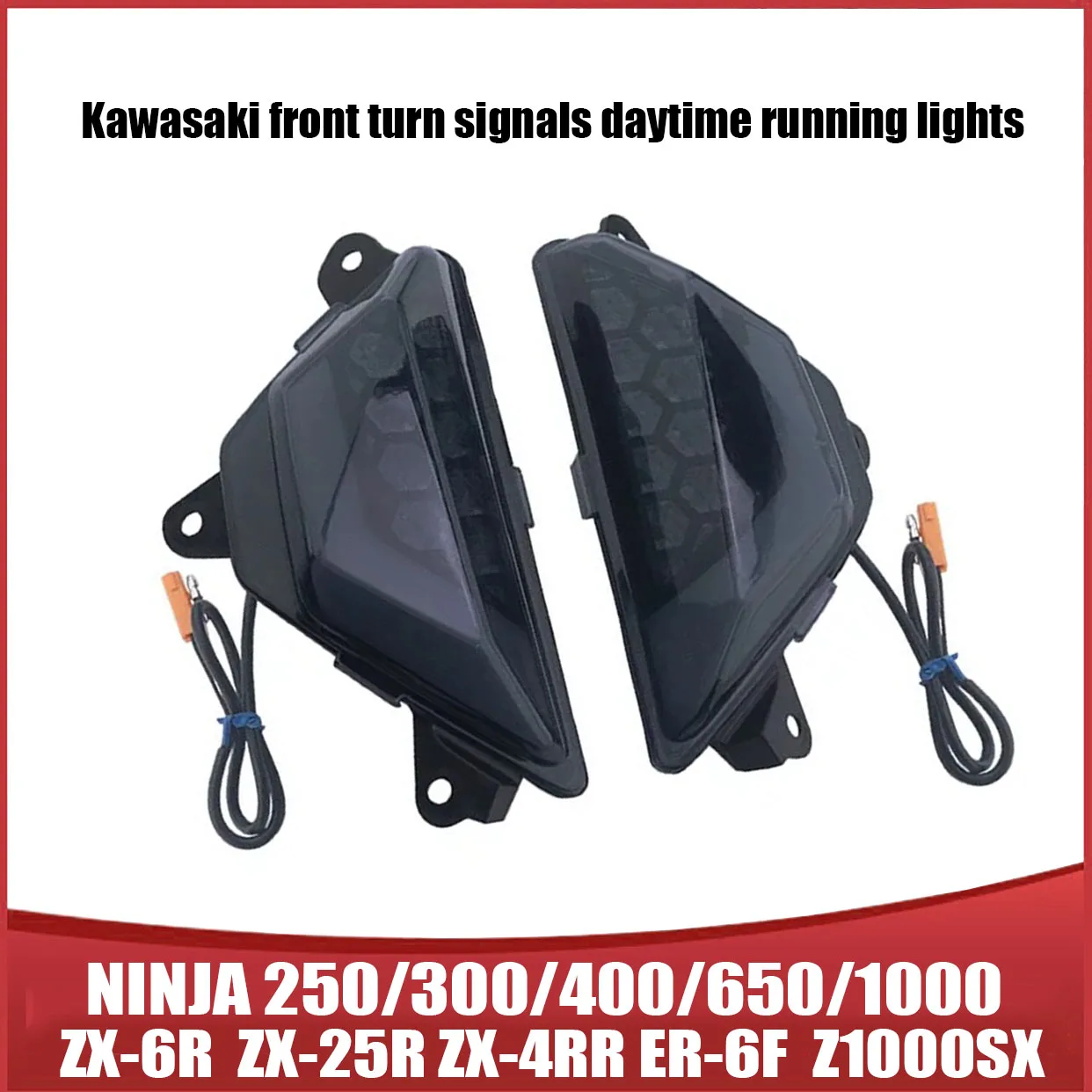 Передний светодиодный указатель поворота для KAWASAKI NINJA 250 300 400 650 1000SX ZX6R ZX25R Z1000SX ER6F