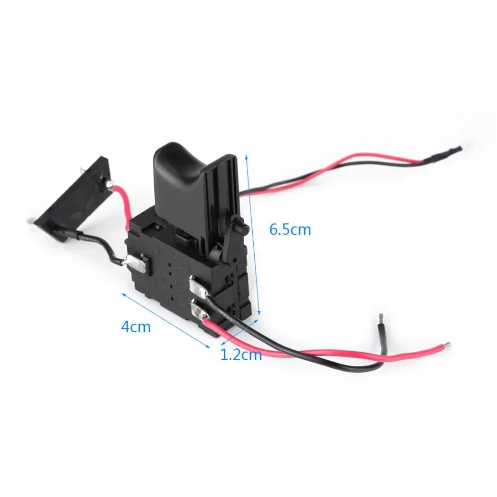 

With Small Light Lower Press Faster Speed Speed Controller Trigger Switch 16A 7.2V - 24V Black DC Metal Plastic