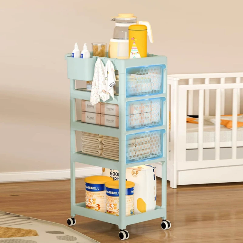 

4-слойные пластиковые простые детские принадлежности в скандинавском стиле держатели для хранения для спальни передвижной шкаф для ящиков Органайзер большая емкость