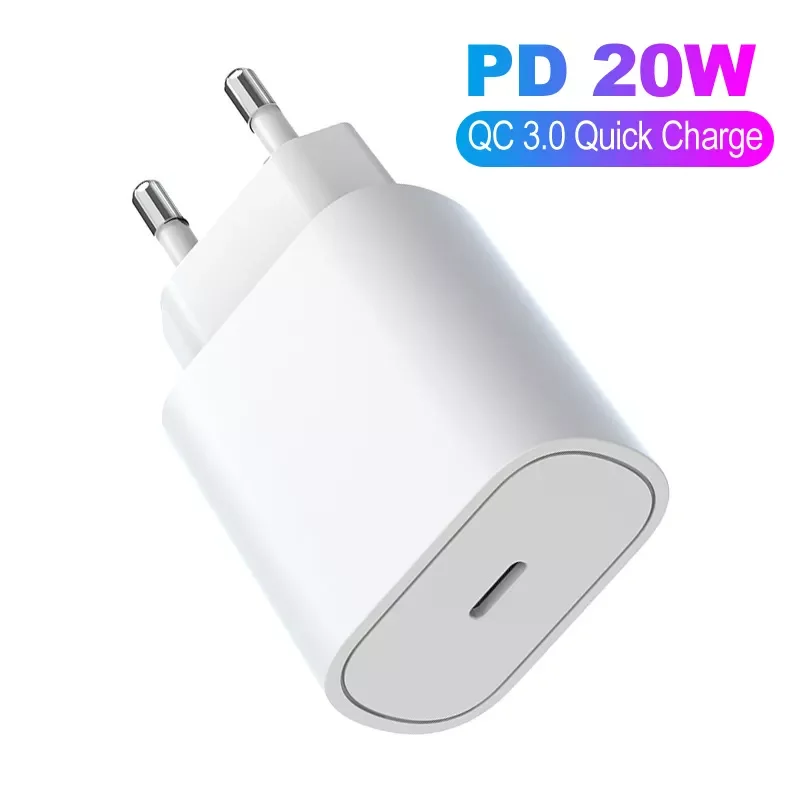 

20W Fast Charger For iPhone 13 12 11 XS X XR 8 7 iPad USB-C QC 3.0 Quick Charge for Samsung Note 20 S20 S10 Xiaomi Mi 11 10 9 8