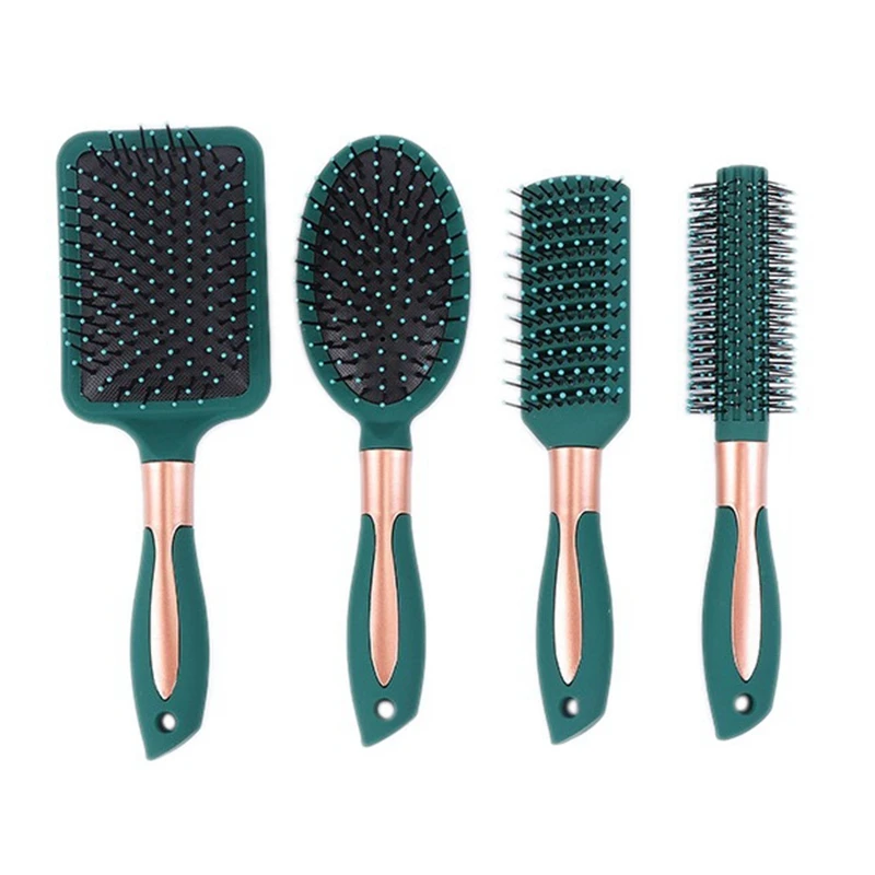 

4Pcs Hair Brush Set For Women Wet Or Dry Hair Airbag Comb Detangling Brush And Hair Comb Set