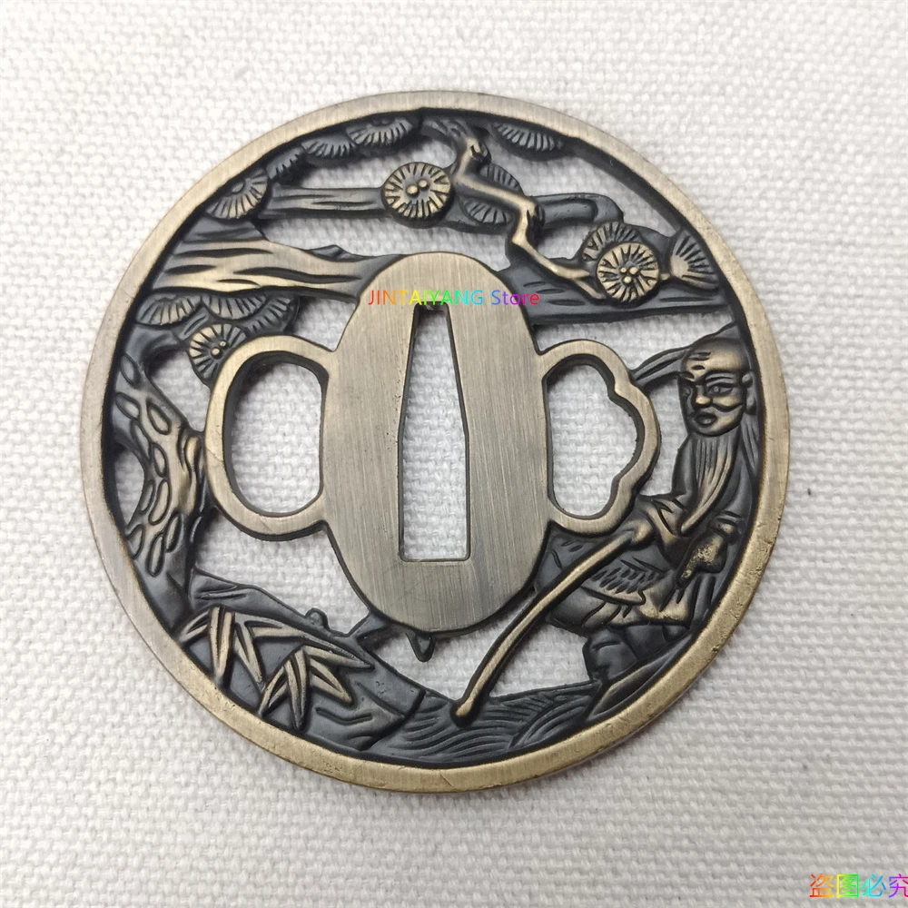 Хорошая защита Tsuba из сплава для японского меча самурая катана нож поручня резная