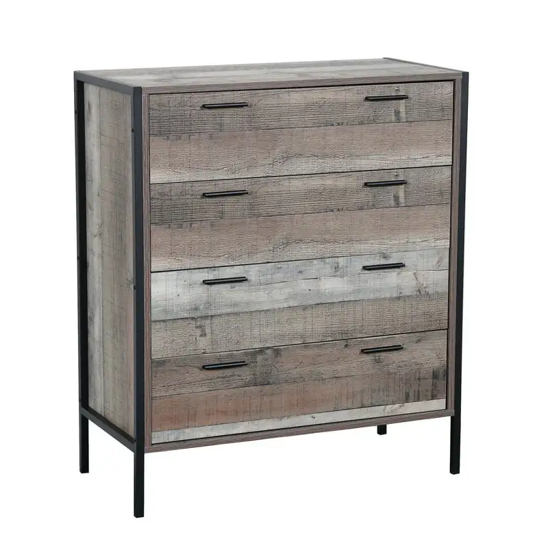 

Model 41104 Four Drawer Chest with Metal Frame and Legs