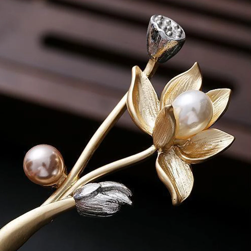

Fashion Chinese Style Hair Sticks Vintage Lotus Chopstick Women Hairpins Hair Clips Pins Wedding Hair Jewelry Hair Accessories
