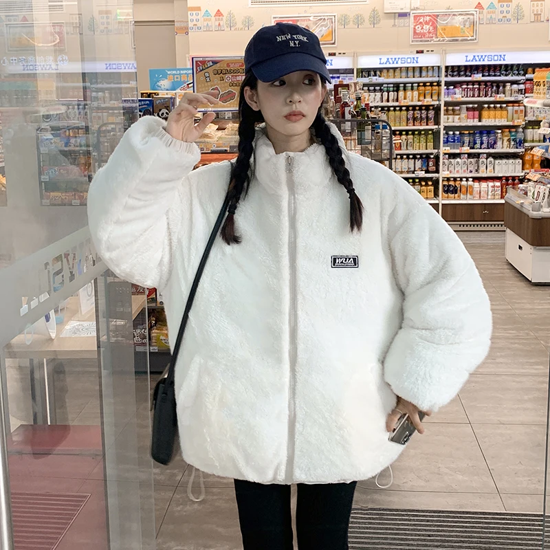 Reversible jacket cotton coat women's fur parka 2022 new down cotton winter jacket women's thickened warm parka women's coat