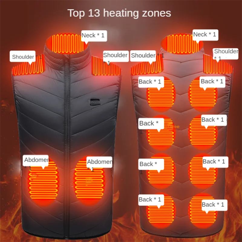 Heating Clothing Men's Autumn And Winter Smart Warm Vest USB Infrared Electric Heating Women's Outdoor Elastic Jacket