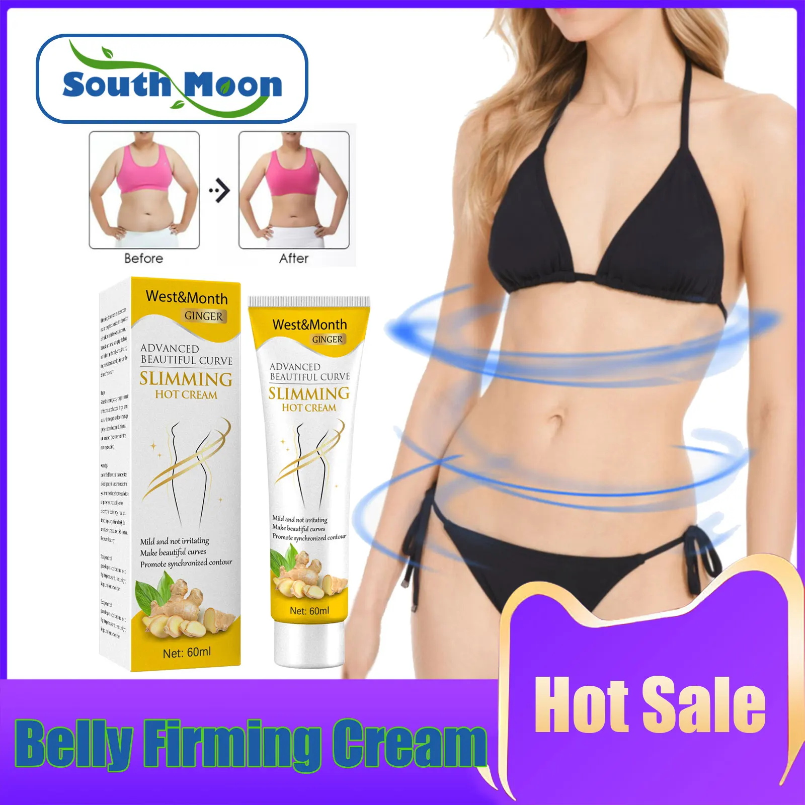 

Weight Loss Cream Ginger Firming Massage Slimming Body Shaping Anti Cellulite Tightening Abdominal Muscles Fat Burning Cream