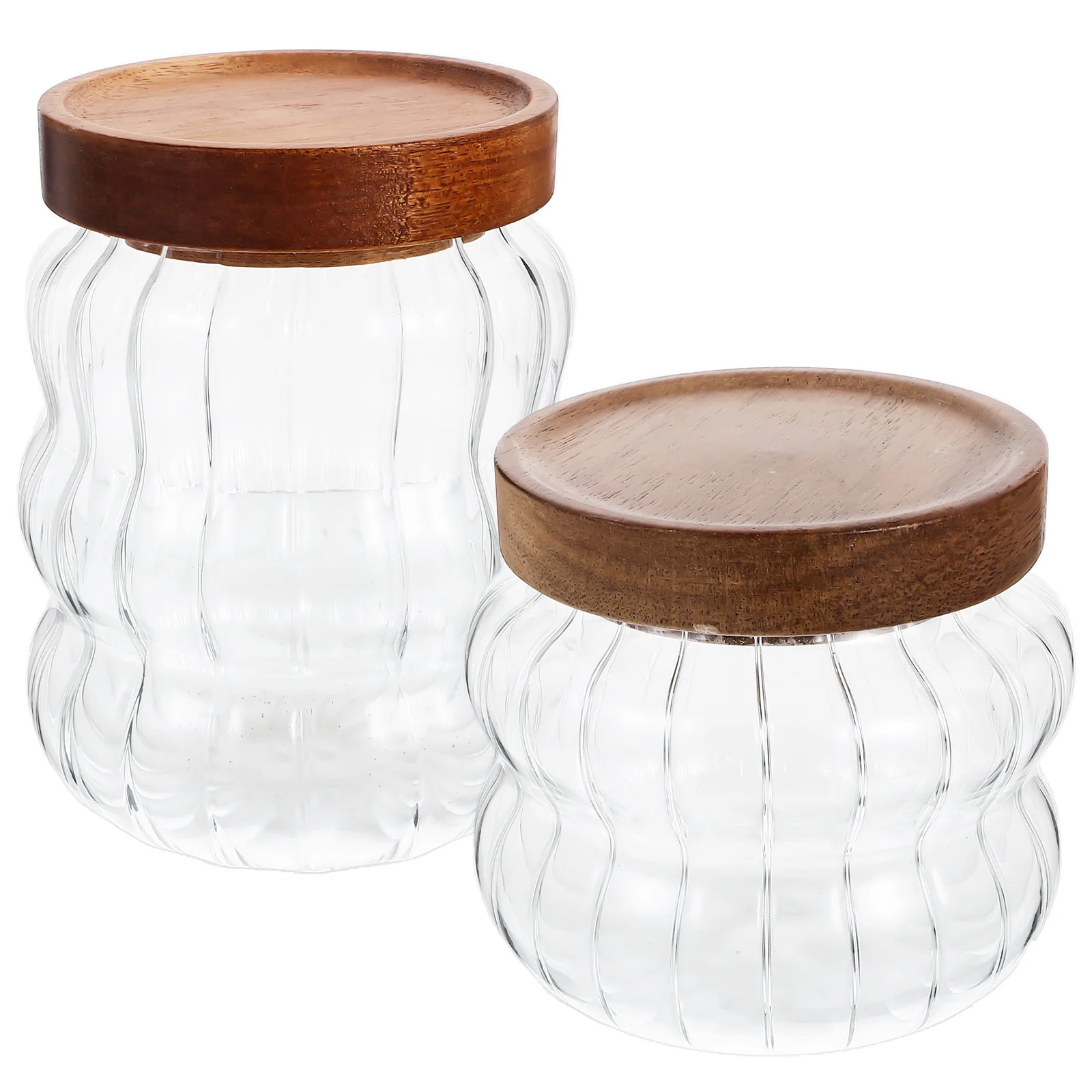 

Acacia Wood Glass Jar Cereal Containers Storage Jars Tea Canister Canisters Sets The Kitchen