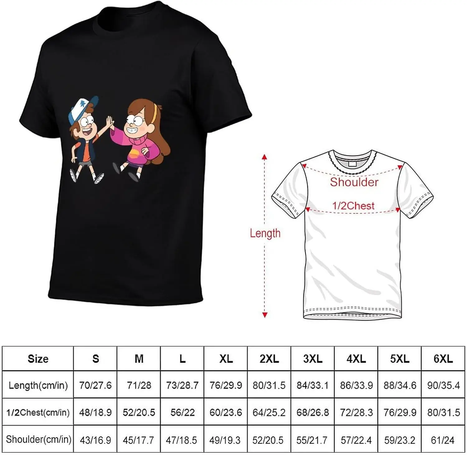 Футболка Gra-Vity Trust Falls No One is Afraid of Dipper and Mabel USA