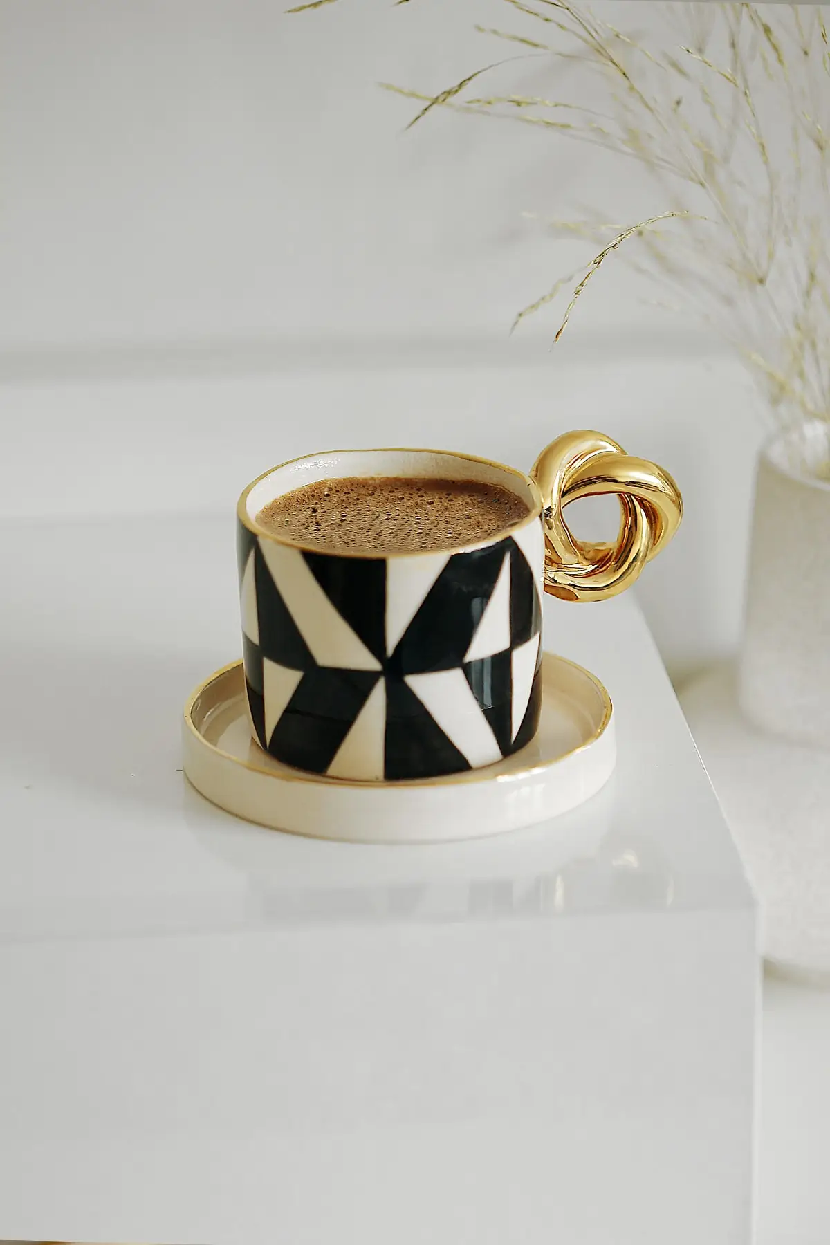 Ceramic Handmade Hand Painting Gold Decorated Turkish coffee Cup | Дом и сад