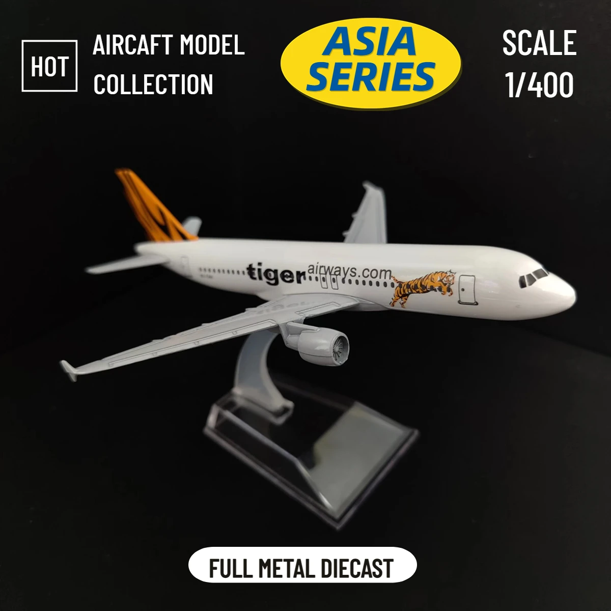 

Масштаб 1:400, металлическая копия самолета 15 см, модель авиакомпании Singapore Tiger Air Asia Airlines, миниатюрный подарок для мальчиков