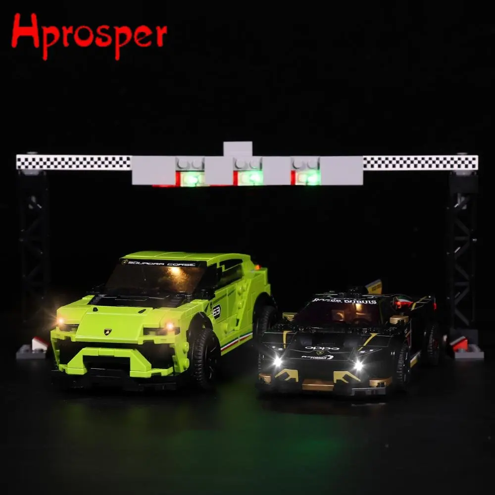 

Hprosper LED Light For 76899 Urus St-x Huracan Super Building Blocks Lighting Toys Only Lamp+Battery Box(Not Include the Model)