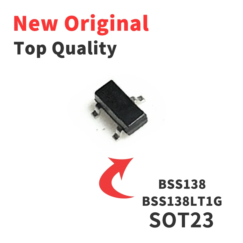 

100 шт., BSS138, BSS138LT1G, J1, патч для Шелкового экрана, SOT23 N, новый оригинал
