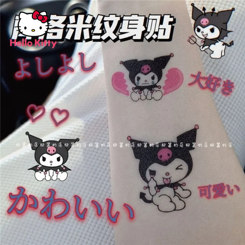 

Hello Kitty Kulomi Tatto Stickers Waterproof Lasting Color Stickers Washable Body Stickers Girly Heart Sweet Cool for Student
