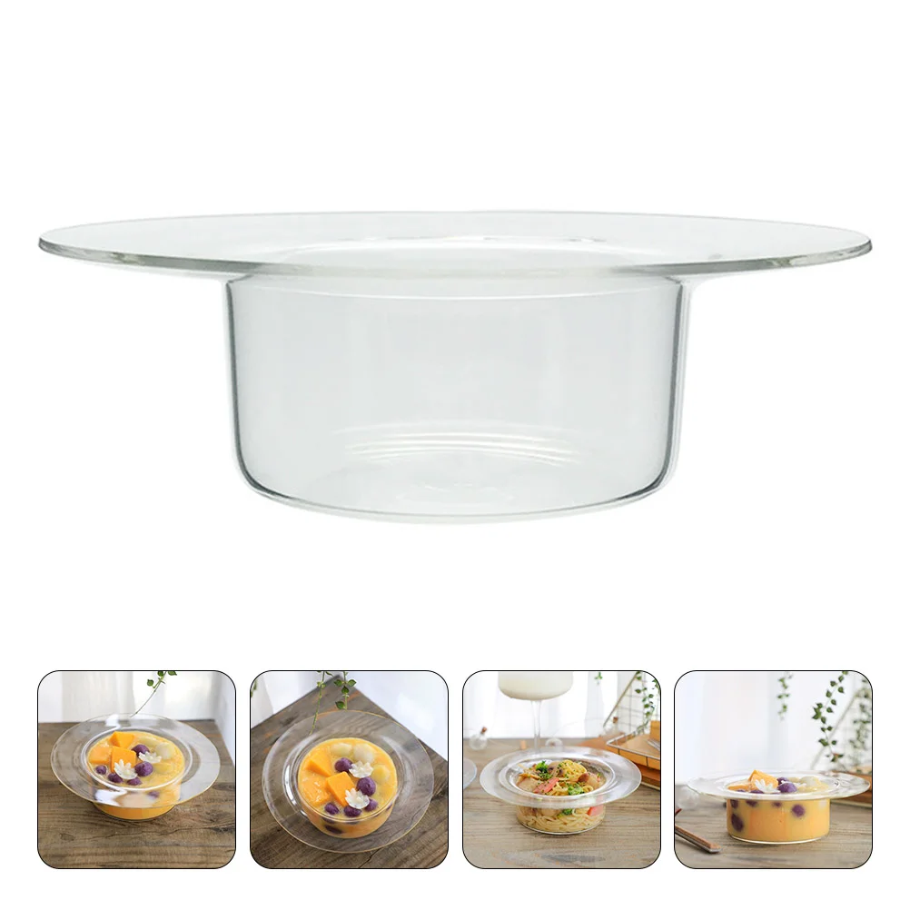 

1PC Stylish Fruit Serving Bowl Fruit Glass Bowl Glass Fruit Plate Yogurt Serving Bowl for Home