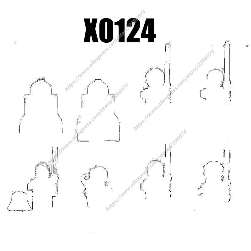 Экшн-фигурки X0124, аксессуары для фильмов, кубики, игрушки XH331 XH332 XH333 XH334 XH335 XH336 XH337 XH338
