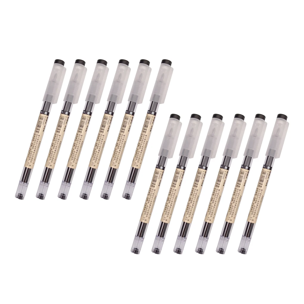 

12 Pack Neutral Pens Extra-Fine Black Ink Pen Supplies Stationery Writing Tool Kindergarten Household Business