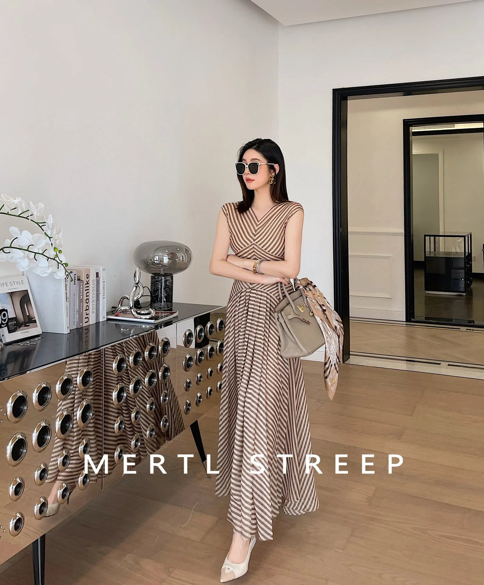 Летнее легкое богемное платье макси из чистого шелка