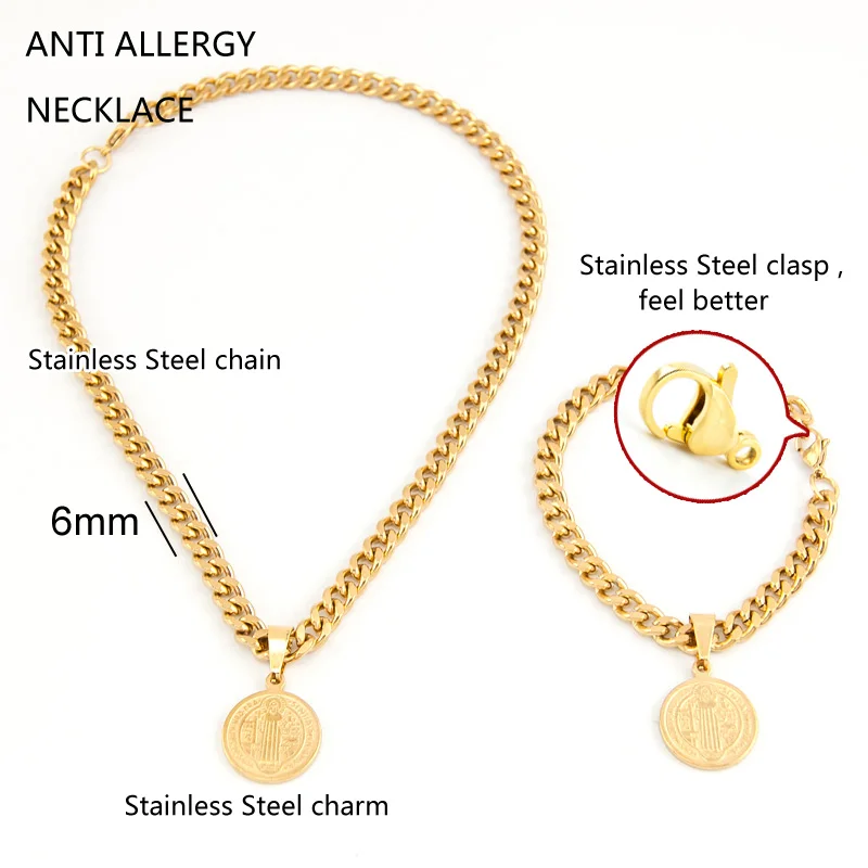 Браслеты San Benito из нержавеющей стали для мужчин и женщин изящные панцирные