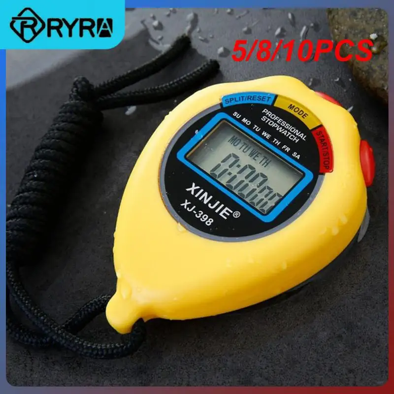 

Sports Stopwatch Timer Waterproof Digital Professional Handheld LCD Handheld Stop Watch For Sports Counter With String Measure