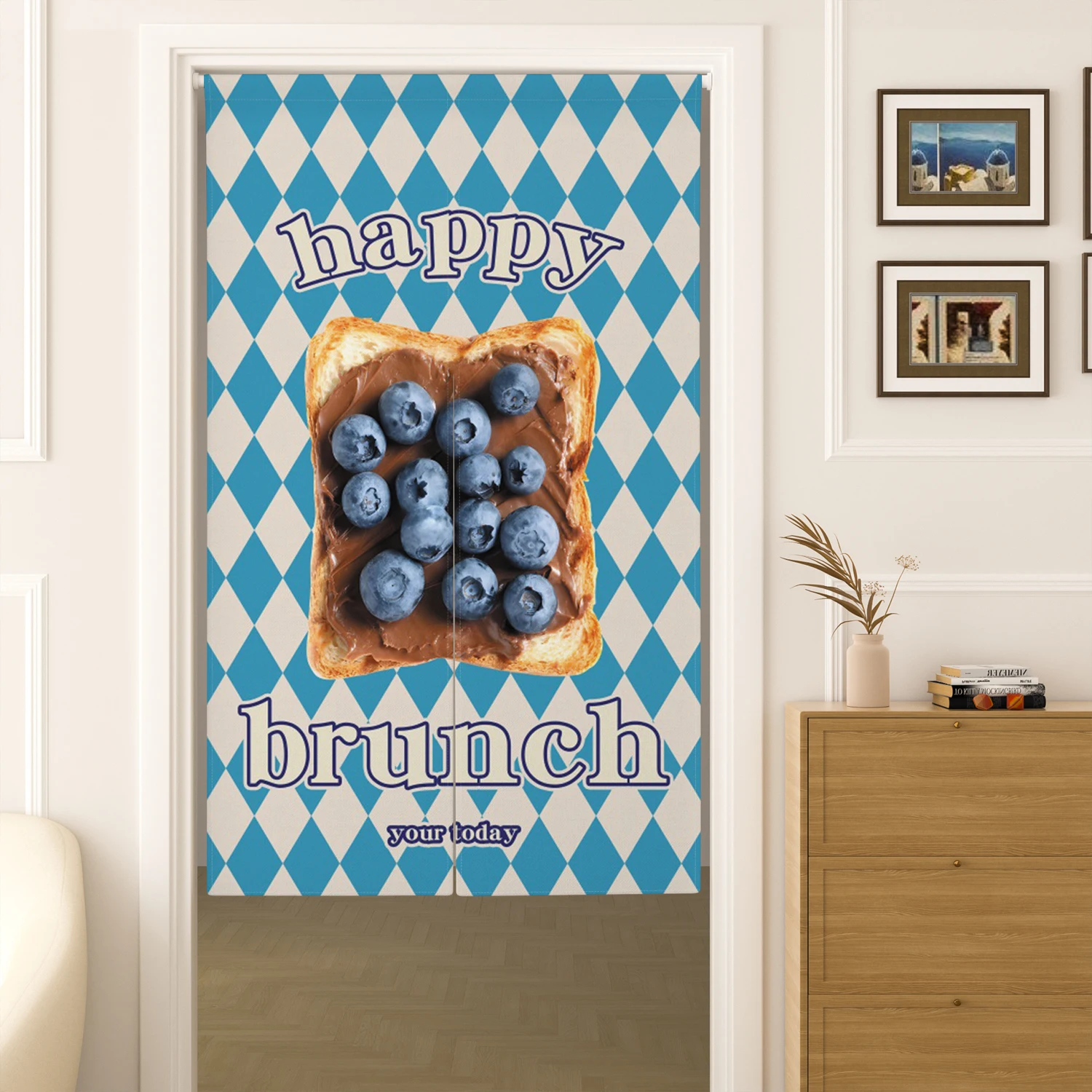 Фото Food Themed Door Curtain Kitchen Izakaya Dining Room Partition Velcro Doorway Curtains Kitchen Entrance Hanging Half Curtains №3