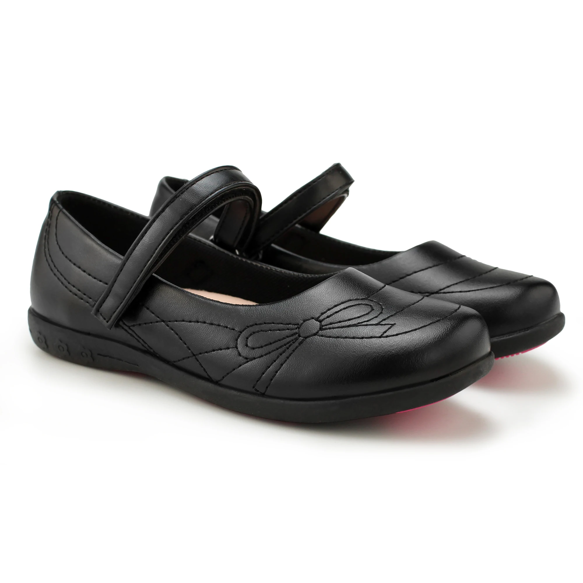 brooman Girl's School Uniform Dress Shoes Mary Jane Flats Lightweight Comfortable Party Shoes (Toddler/Little Kid)