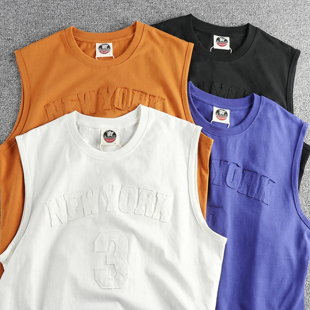 Тканевый буквенный ремесленный американский уличный тренд мужской жилет из