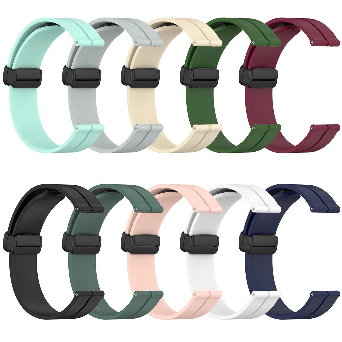 

22mm 20mm Magnetic Wristband for Garmin Forerunner 265 Band Forerunner 255 Correa Garmin Vivomove Trend Bracelet Venu Sq 2 Bands