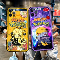 naruto and pokemon phone case for iphone 13 12 11 pro max mini x xr xs max se 2020 8 7 6 6s plus 5 soft silicone tpu cover funda