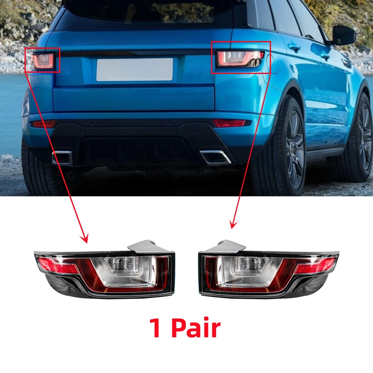 

Задние фары для Land Rover Evoque 2016 2017 2018 2019, автомобильные аксессуары, задняя фара LR072649 LR072648